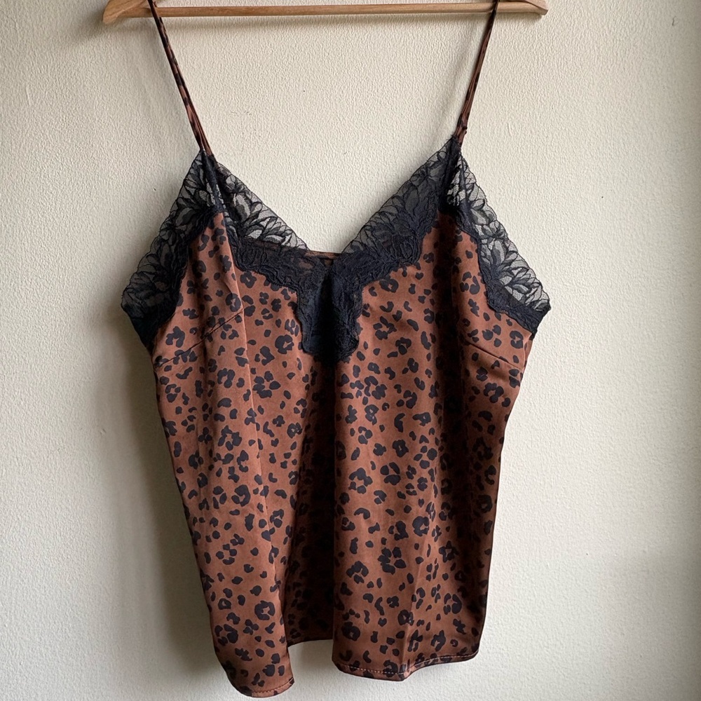 Leopard Satin Tank